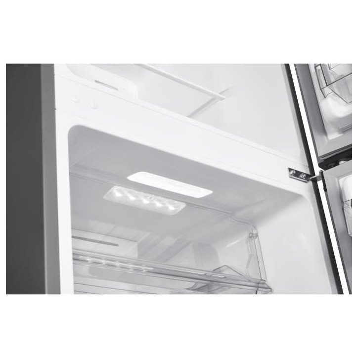 Réfrigérateur congélateur haut CONTINENTAL EDISON CEF2D334NFS - total No Frost - Classe E - moteur inverter - 334L -L60xH170c