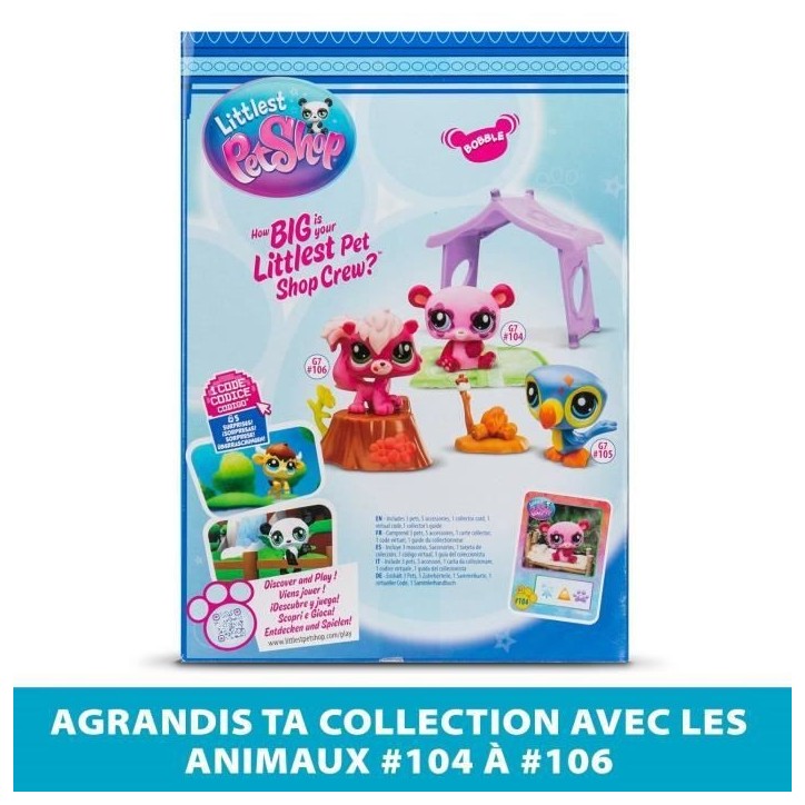 Pack a theme 3 Pets - BANDAI - Littlest Pet Shop Camping - Animaux et accessoires Pack a theme 3 Pets - BANDAI - Littlest Pet Shop Camping - Animaux et accessoires