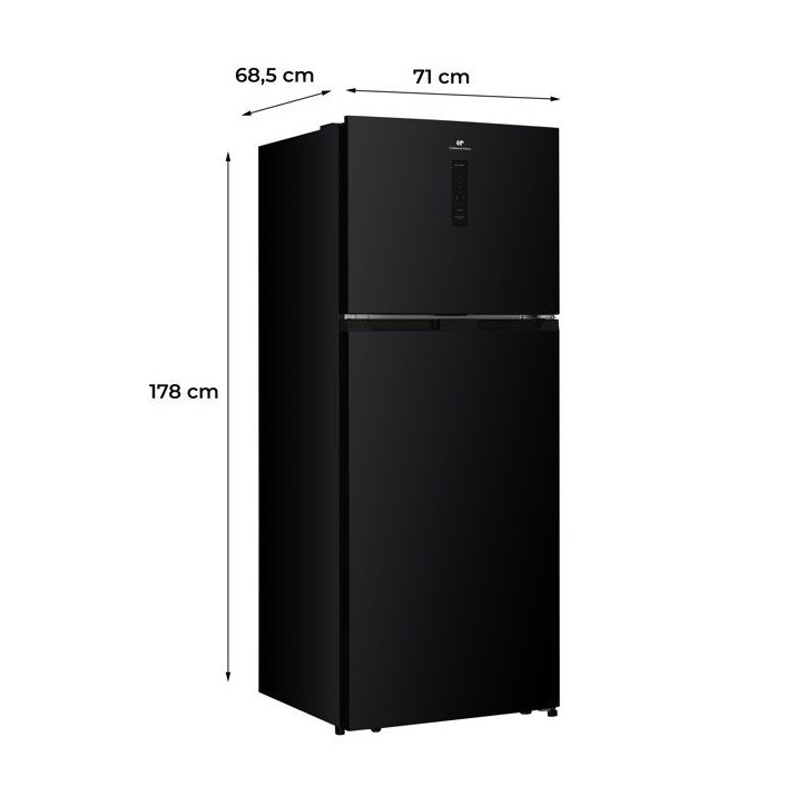 Réfrigérateur congélateur haut - CONTINENTAL EDISON - CEF2D413NFB - Total No Frost - Classe D - 413L - 70 x 68 x 178 cm - Noi Réfrigérateur congélateur haut - CONTINENTAL EDISON - CEF2D413NFB - Total No Frost - Classe D - 413L - 70 x 68 x 178 cm - Noi