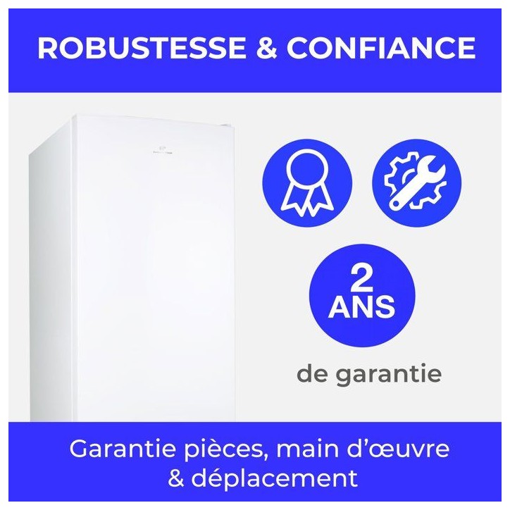 Réfrigérateur combiné-CONTINENTAL EDISON - CEFC225NFW - 225L -Total No Frost (Sans givre) - Classe E - L48,5 x P60 x H175 cm Réfrigérateur combiné-CONTINENTAL EDISON - CEFC225NFW - 225L -Total No Frost (Sans givre) - Classe E - L48,5 x P60 x H175 cm