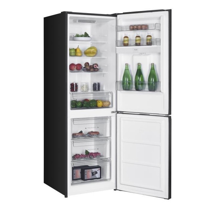 Réfrigérateur congélateur bas - CONTINENTAL EDISON - 325L - Total No Frost - distributeur d'eau- Noir - Classe D Réfrigérateur congélateur bas - CONTINENTAL EDISON - 325L - Total No Frost - distributeur d'eau- Noir - Classe D