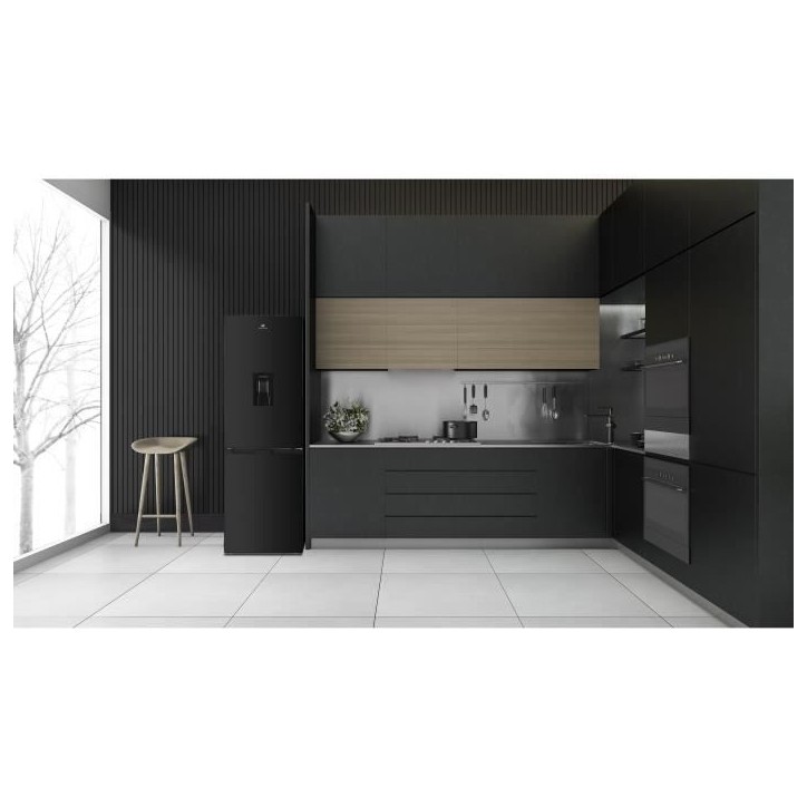 Réfrigérateur congélateur bas - CONTINENTAL EDISON - 325L - Total No Frost - distributeur d'eau- Noir - Classe D Réfrigérateur congélateur bas - CONTINENTAL EDISON - 325L - Total No Frost - distributeur d'eau- Noir - Classe D