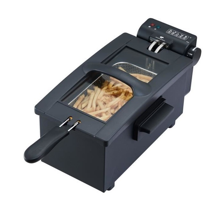 Friteuse - CONTINENTAL EDISON - CEFR3BLK - 3 L - 2000 W - 1 panier - Noir Friteuse - CONTINENTAL EDISON - CEFR3BLK - 3 L - 2000 W - 1 panier - Noir