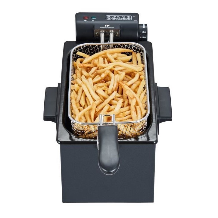 Friteuse - CONTINENTAL EDISON - CEFR3BLK - 3 L - 2000 W - 1 panier - Noir Friteuse - CONTINENTAL EDISON - CEFR3BLK - 3 L - 2000 W - 1 panier - Noir