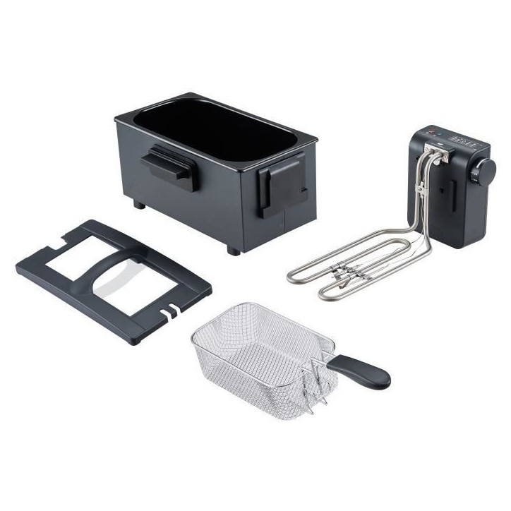 Friteuse - CONTINENTAL EDISON - CEFR3BLK - 3 L - 2000 W - 1 panier - Noir Friteuse - CONTINENTAL EDISON - CEFR3BLK - 3 L - 2000 W - 1 panier - Noir