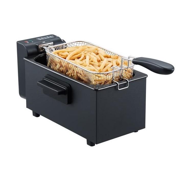 Friteuse - CONTINENTAL EDISON - CEFR3BLK - 3 L - 2000 W - 1 panier - Noir Friteuse - CONTINENTAL EDISON - CEFR3BLK - 3 L - 2000 W - 1 panier - Noir