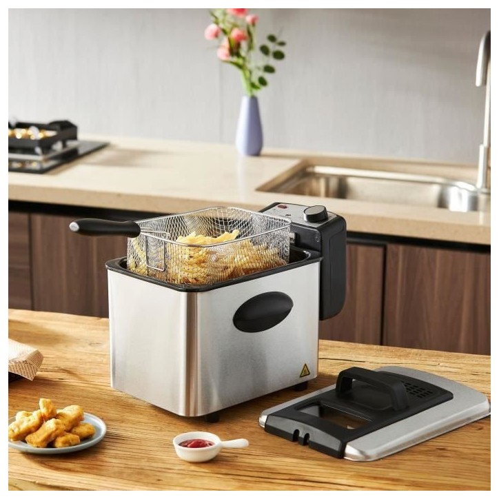 CONTINENTAL EDISON CEFR4IX3 - Friteuse 4 Litres - 2000W CONTINENTAL EDISON CEFR4IX3 - Friteuse 4 Litres - 2000W