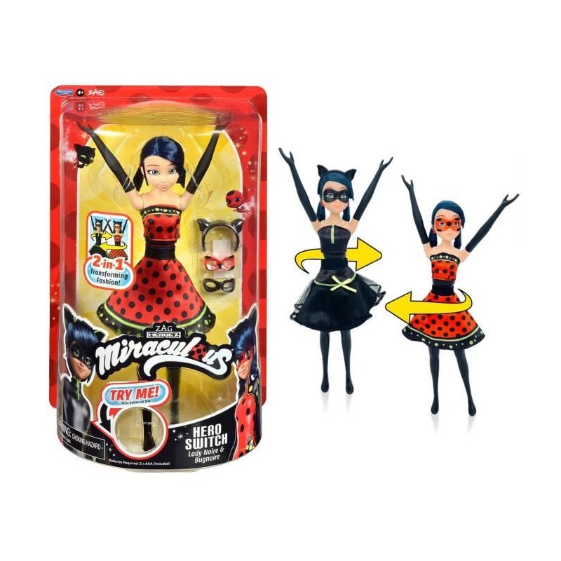 Poupée Ladybug Transformation - BANDAI - Miraculous 26 cm - Changemen Poupée Ladybug Transformation - BANDAI - Miraculous 26 cm - Changemen