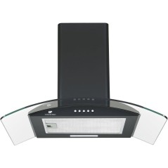Hotte décorative - CONTINENTAL EDISON - CEH60GB2 - Classe A - 60 x 47 x 50,84 cm - Noir / Verre