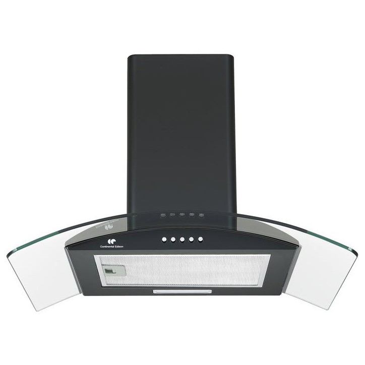 Hotte décorative - CONTINENTAL EDISON - CEH60GB2 - Classe A - 60 x 47 x 50,84 cm - Noir / Verre Hotte décorative - CONTINENTAL EDISON - CEH60GB2 - Classe A - 60 x 47 x 50,84 cm - Noir / Verre