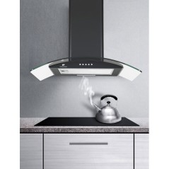 Hotte décorative - CONTINENTAL EDISON - CEH60GB2 - Classe A - 60 x 47