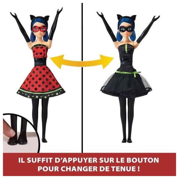 Poupée Ladybug Transformation - BANDAI - Miraculous 26 cm - Changement de tenue Poupée Ladybug Transformation - BANDAI - Miraculous 26 cm - Changement de tenue