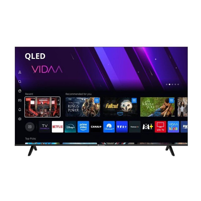 TV LED QLED - CONTINENTAL EDISON - 65“ (164 cm) - 3xHDMI - 2xUSB - N