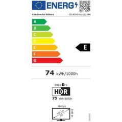 TV LED QLED - CONTINENTAL EDISON - 65“ (164 cm) - 3xHDMI - 2xUSB - N