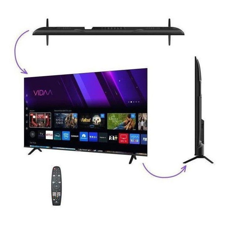 TV LED QLED - CONTINENTAL EDISON - 65“ (164 cm) - 3xHDMI - 2xUSB - Noir - CELED65SV2QL25B6 TV LED QLED - CONTINENTAL EDISON - 65“ (164 cm) - 3xHDMI - 2xUSB - Noir - CELED65SV2QL25B6