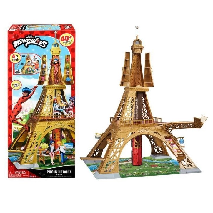 Playset deluxe Paris - BANDAI - Miraculous - Plus de 1,20 m avec accessoires Playset deluxe Paris - BANDAI - Miraculous - Plus de 1,20 m avec accessoires