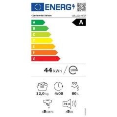 Lave-linge hublot - CONTINENTAL EDISON - CELL12140ISP - 12kg - Inducti