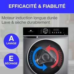 Lave-linge séchant - CONTINENTAL EDISON - CELS106S - 10kg / 6kg - Mot