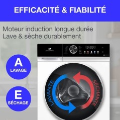 Lave-linge séchant - CONTINENTAL EDISON - CELS106W - 10kg / 6kg - Mot