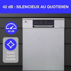 Lave-vaisselle pose libre CONTINENTAL EDISON CELV1544IXP - 15 couverts