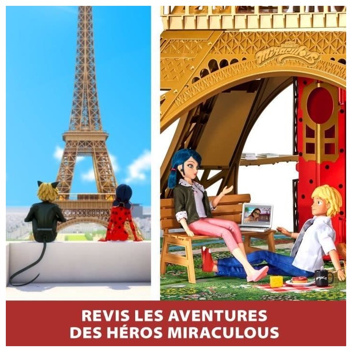 Playset deluxe Paris - BANDAI - Miraculous - Plus de 1,20 m avec accessoires Playset deluxe Paris - BANDAI - Miraculous - Plus de 1,20 m avec accessoires