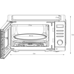 Micro-ondes - CONTINENTAL EDISON - CEMO20DW - Blanc - 1050 W - 20 L -
