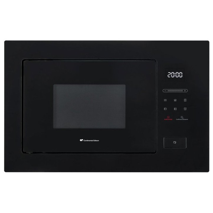Micro-ondes encastrable sans plateau tournant -Flatbed CONTINENTAL EDISON -CEMO26GEFB - Noir - 1450 W - 26 L - 59,5 x 36,9 x 38, Micro-ondes encastrable sans plateau tournant -Flatbed CONTINENTAL EDISON -CEMO26GEFB - Noir - 1450 W - 26 L - 59,5 x 36,9 x 38,