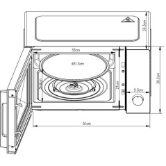 Micro-ondes pose libre - CONTINENTAL EDISON - CEMO28MB2 - Noir - 28 L
