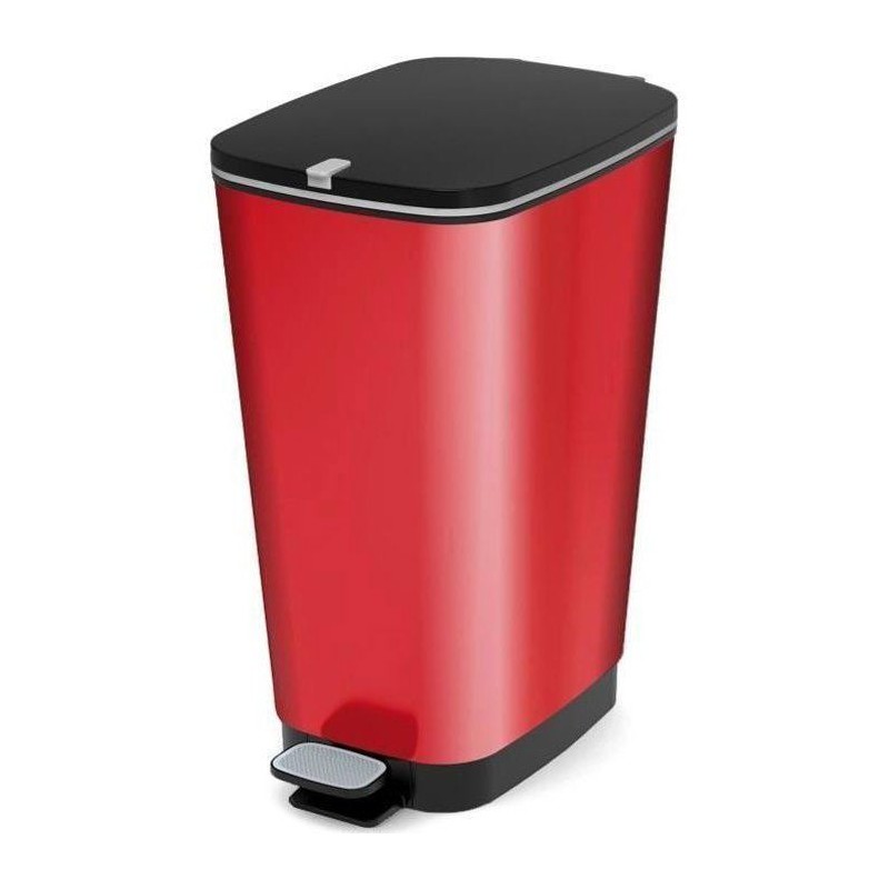 Poubelle a Pédale - Chic Bin Style - 42,5 L - Rouge - KIS