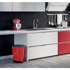Poubelle a Pédale - Chic Bin Style - 42,5 L - Rouge - KIS