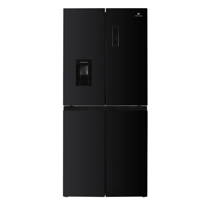 Réfrigérateur 4 portes avec distributeur d'eau - 464L - Total No Frost - L79 cm x H 180 cm - Noir - Classe D Réfrigérateur 4 portes avec distributeur d'eau - 464L - Total No Frost - L79 cm x H 180 cm - Noir - Classe D