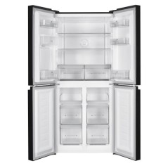 Réfrigérateur 4 portes avec distributeur d'eau - 464L - Total No Frost - L79 cm x H 180 cm - Noir - Classe D