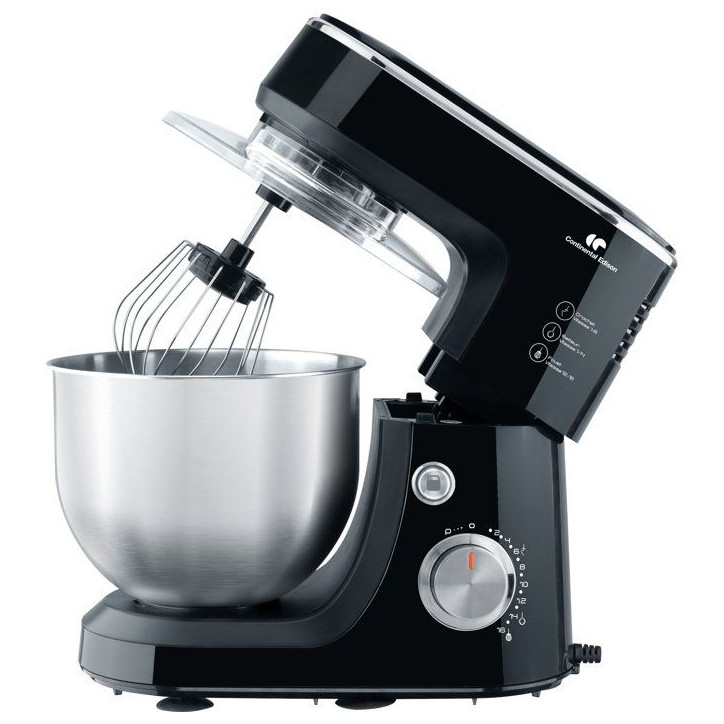 Robot pâtissier - CONTINENTAL EDISON - CERP800B2 - 800 W - 4,3 L - 10 vitesses + pulse - Noir Robot pâtissier - CONTINENTAL EDISON - CERP800B2 - 800 W - 4,3 L - 10 vitesses + pulse - Noir