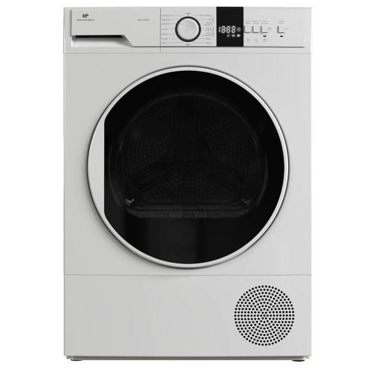 Seche-linge pompe a chaleur CONTINENTAL EDISON CESL12PCW - 12 kg - 60 cm - Classe E - Blanc Seche-linge pompe a chaleur CONTINENTAL EDISON CESL12PCW - 12 kg - 60 cm - Classe E - Blanc