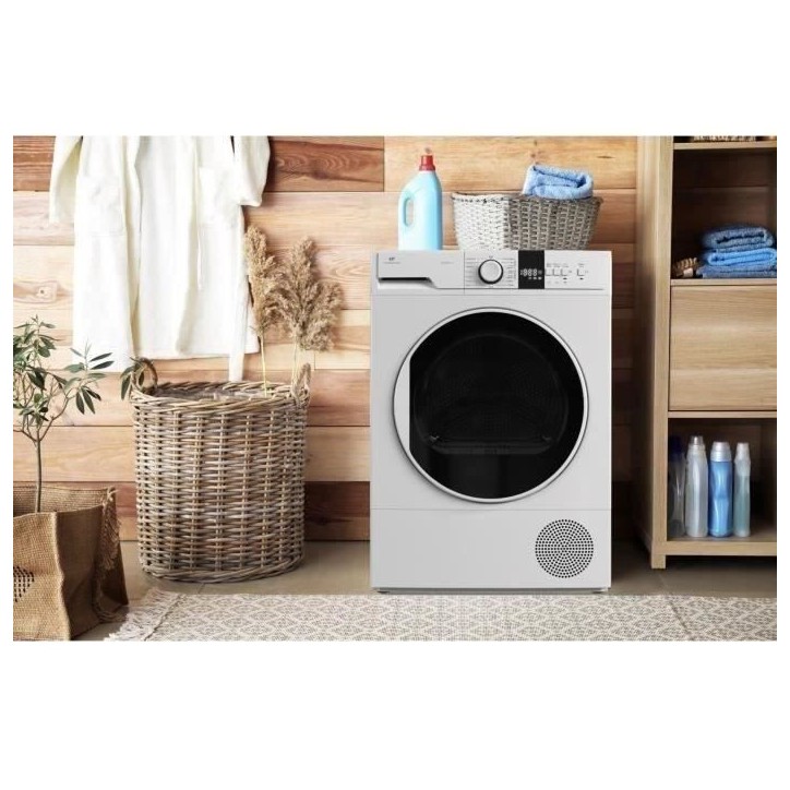 Seche-linge pompe a chaleur CONTINENTAL EDISON CESL12PCW - 12 kg - 60 cm - Classe E - Blanc Seche-linge pompe a chaleur CONTINENTAL EDISON CESL12PCW - 12 kg - 60 cm - Classe E - Blanc