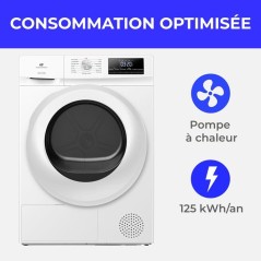 Seche-linge pompe a chaleur - CONTINENTAL EDISON - CESL7PCWE - 7 kg -