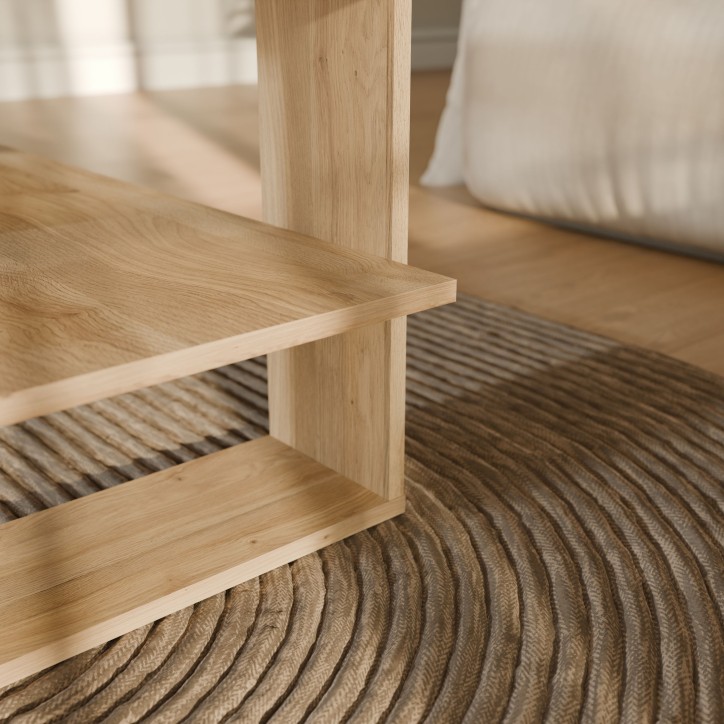 Table Basse Rectangulaire - COFFEE TABLES – Finition Chene Mauvella – 2 Plateaux – 110 × 60 × 45 cm Table Basse Rectangulaire - COFFEE TABLES – Finition Chene Mauvella – 2 Plateaux – 110 × 60 × 45 cm