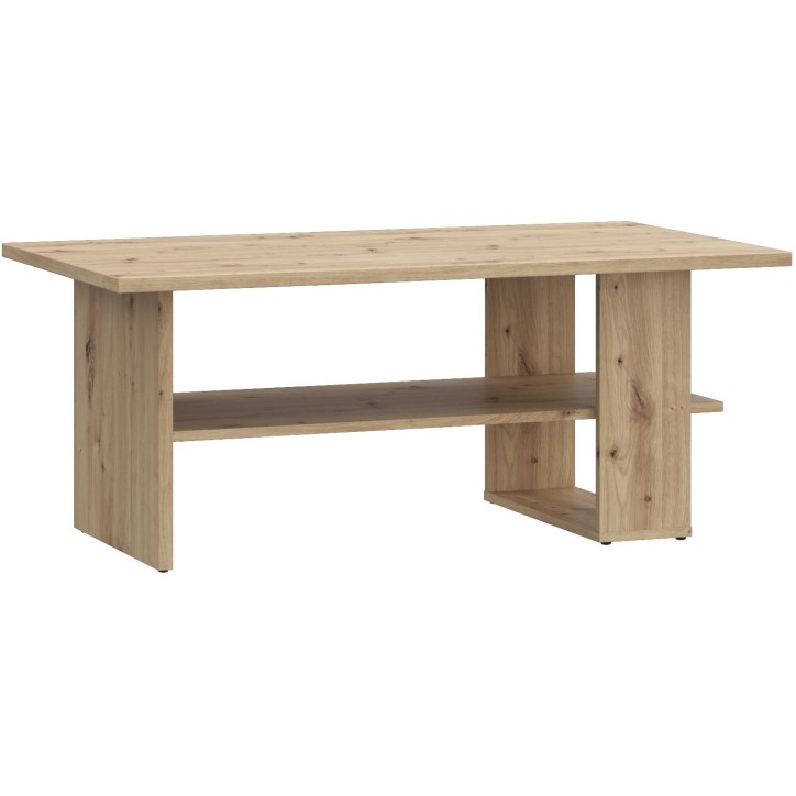 Table Basse Rectangulaire - COFFEE TABLES – Finition Chene Artisan – 2 Plateaux – 110 × 60 × 45 cm