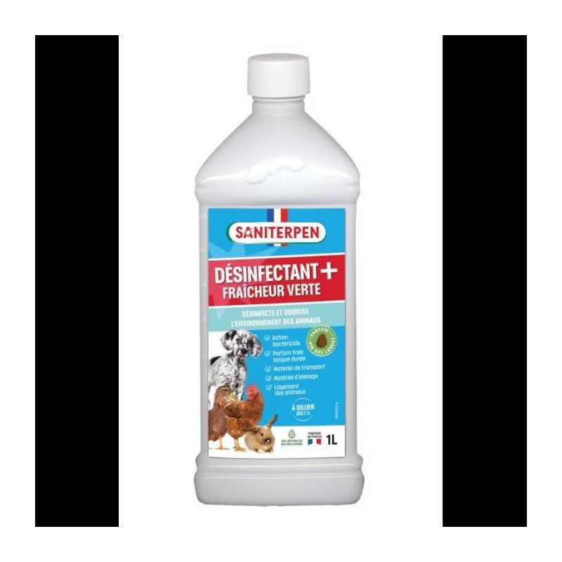 SANITERPEN Plus 1L - Désinfectant fraicheur Verte - Bactéricide, par