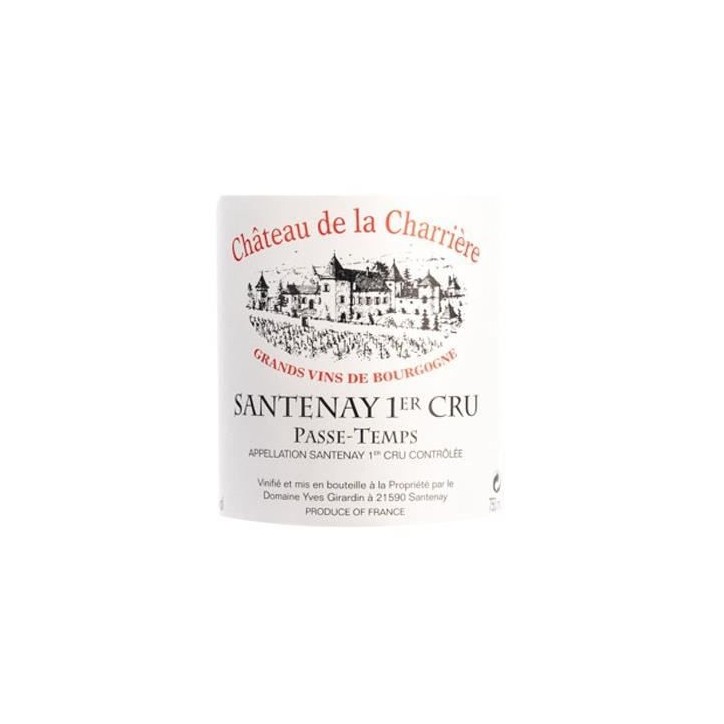 Château de la Charriere Girardin 2024 Santenay 1er cru Passe-temps - Vin rouge de Bourgogne