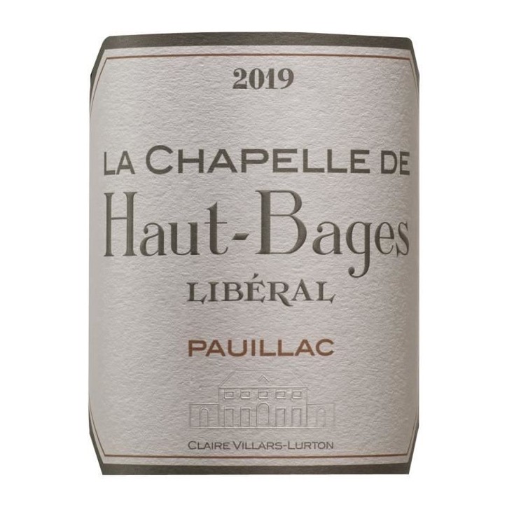 La Chapelle de Haut-Bages Libéral 2019 Pauillac - Vin rouge de Bordeaux - Bio