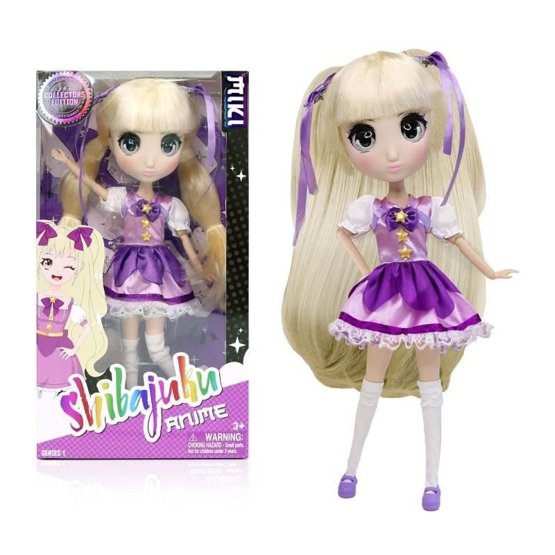 Grande Poupée Kawai style Japon 30 cm - Poupée Miki - BANDAI - Licen