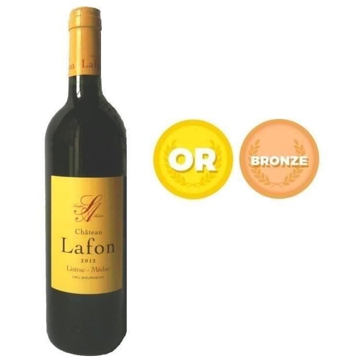 Château Lafon 2012 Listrac Médoc Cru Bourgeois - Vin rouge de Bordeaux
