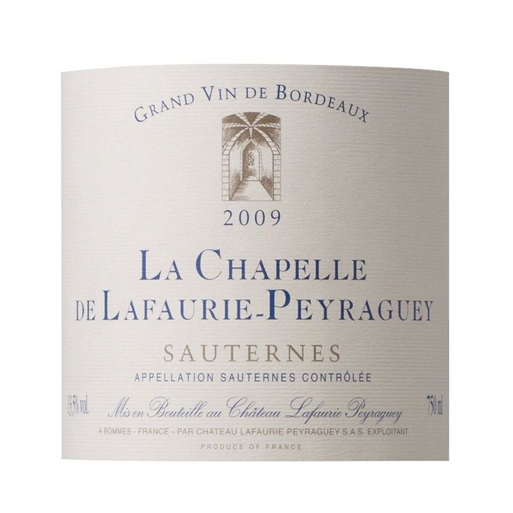 Château La chapelle Lafaurie-Peyraguey 2012 Sauternes Grand Cru - Vin blanc Bordeaux