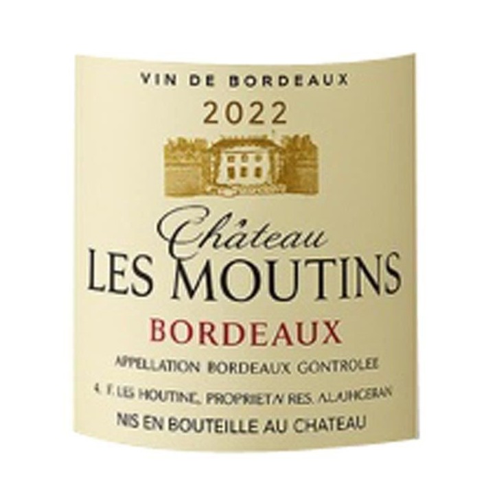 Château Les Moutins 2022 Bordeaux - Vin rouge de Bordeaux