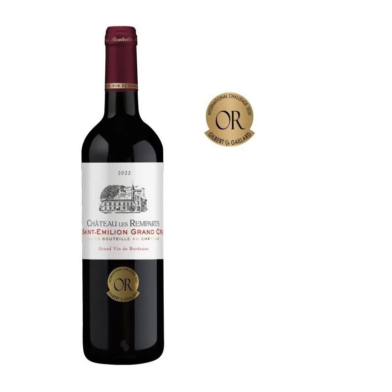 Château Les Remparts 2022 Saint-Emilion Grand Cru - Vin rouge de Bord