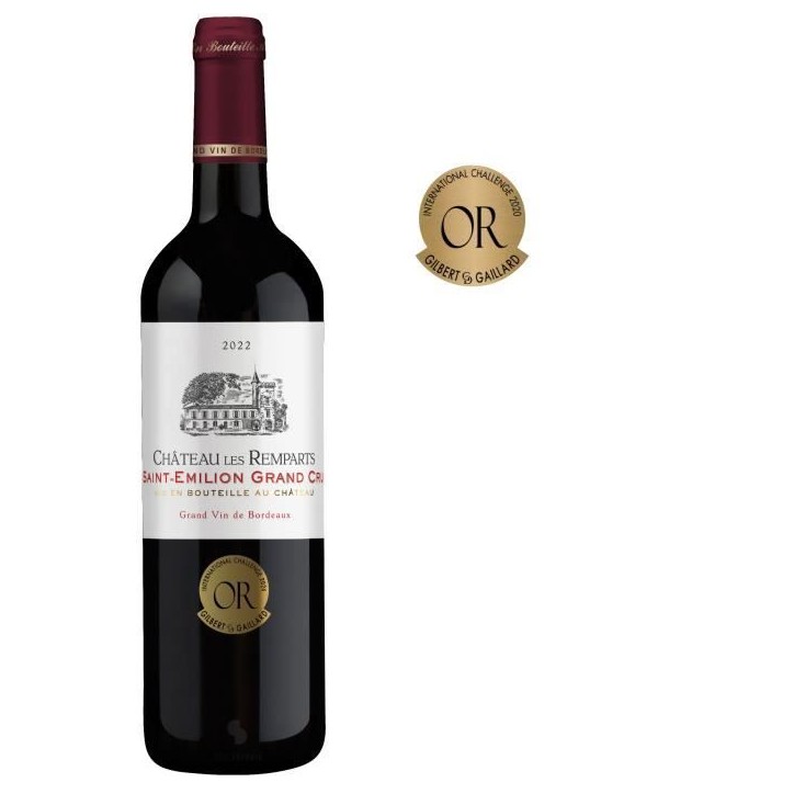 Château Les Remparts 2022 Saint-Emilion Grand Cru - Vin rouge de Bordeaux