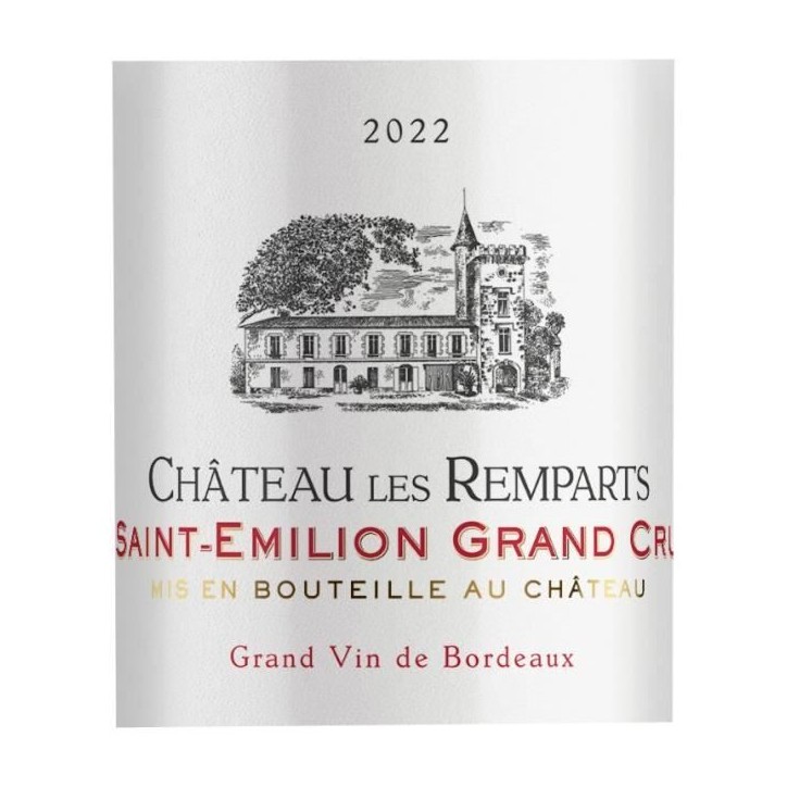 Château Les Remparts 2022 Saint-Emilion Grand Cru - Vin rouge de Bordeaux
