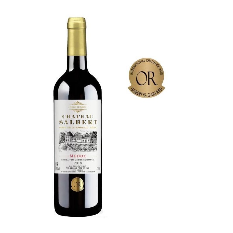 Château Salbert 2018 Médoc - Vin rouge de Bordeaux