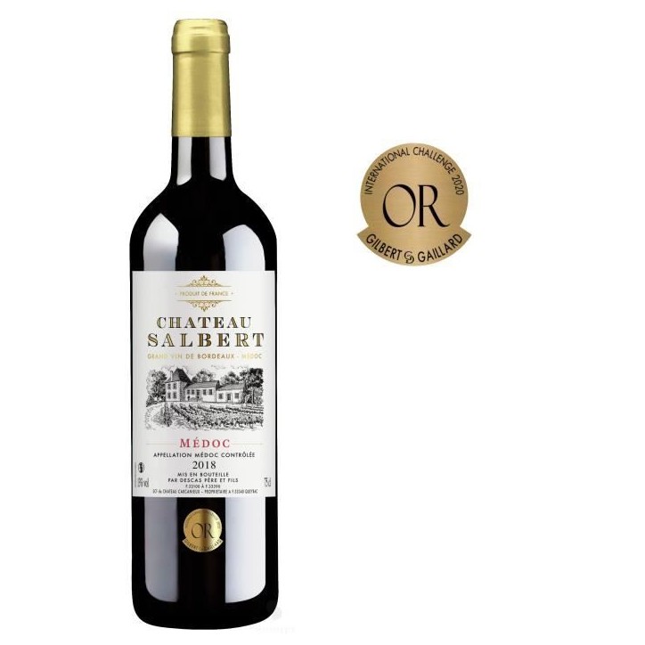 Château Salbert 2018 Médoc - Vin rouge de Bordeaux